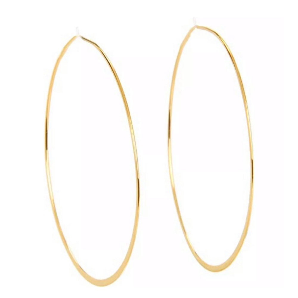 NWT MICHAEL KORS Gold Whisper Large Hoop Earrings - Picture 4 of 4